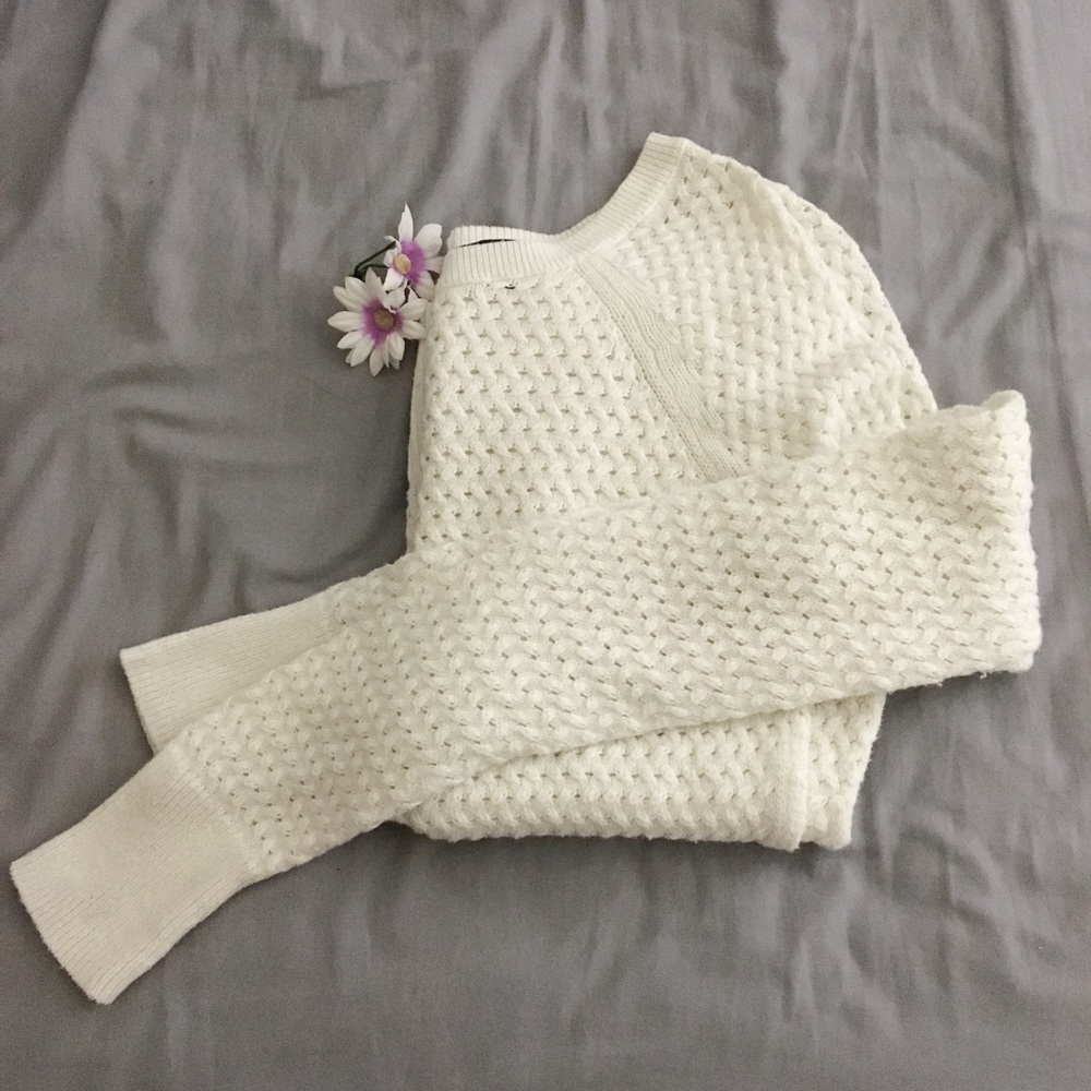 White Knit Sweater from American Eagle